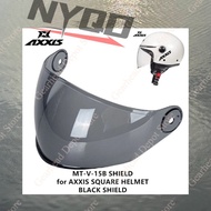 AXXIS MT-V-15/15B Motorcycle Riding Helmet Visor Square Open Face Helmet Original Shield Replacement