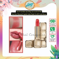 Son lì Guerlain màu hồng cam san hô số 545 - Kiss Kiss Diamond Lipstick Satin Finish No.545 Coral Zi