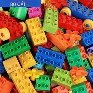 80 Chiếc Sáng Tạo Khối Xây Dựng Bộ Cổ Điển Cơ Bản Bạc Gạch Tự Làm Đồ Chơi Cho Bé Nhiều Màu Sắc Quà T