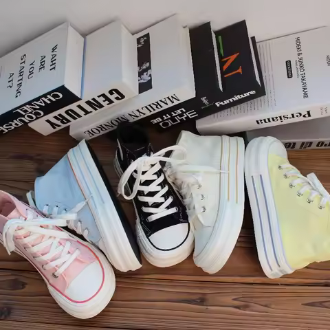 Cute Mango Head Thick Bottom Canvas Shoes Women's Thin Style Spring Summer Korean Version Platform B