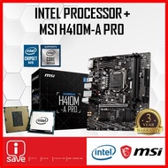 MSI H410M-A PRO H410 LGA1200 MOTHERBOARD + Intel 10TH GEN PENTIUM / CORE I3 / I5 / I7 / I9 CPU COMBO