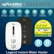 Champs x sgPlumbMart Legend Instant Water Heater With DC Pump and Built In ELCB (Hand Shower Set / R