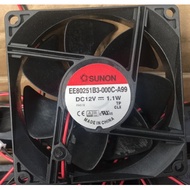 EE80251B3-000C-A99 Brand New SUNON Jianzhun 8025 12V 1.1 W 8CM Fan