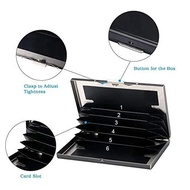 Q6【JJL】-Metal Card Holder WalletUltra Thin Stainless Steel Metal Wallets RFID Blocking Credit Card W