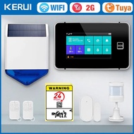 科銳 4.3 吋觸控螢幕 WiFi GSM 塗鴉智慧家庭安防警報系統溫濕度顯示 433MHz 警報器 G60B