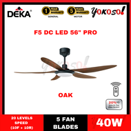 DEKA F5DC  LED PRO 56" CEILING FAN I DC MOTOR I 10 SPEED FORWARD + 10 REVERSE