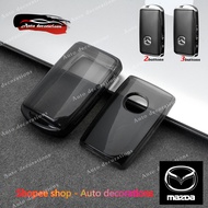 Transparent key cover For Mazda 2/Mazda 3/CX30/CX-3/CX-5/Skyactiv Remote Key Case Holder Keychain Pr