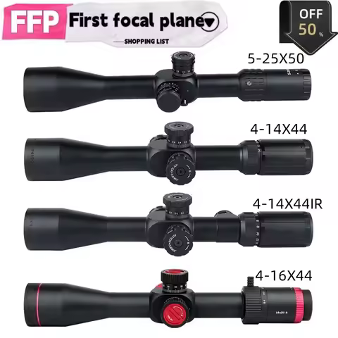 5-25x50 4-14X44IR 4-16x44 FFP Hunting Rifle Scopes High-quality Red/Green Optical Sight Side Paralla