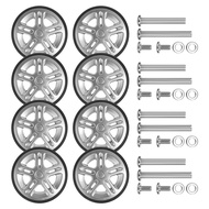 8Pcs Silver Luggage Wheel Replacement with Screw Travel Luggage Wheels Replacement Suitcase Parts 50