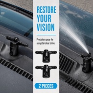 ESPOIR1 2PCS Windscreen Spray Jet, ABS 12782509 Windshield Washer Nozzle, Black Wiper Spray Nozzle f