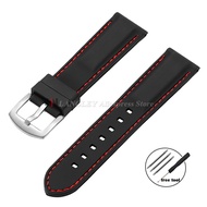 Soft Rubber Watch Strap 18mm 20mm 22mm 24mm 26mm for Seiko Bracelet Silicone Watchband for Rolex Men