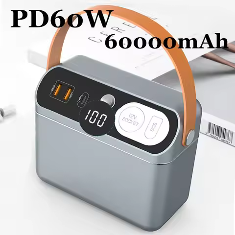 150W Portable Power Station 60000mAh 222Wh Jump Starter Camping Power Bank PD 60W Charger Car Booste