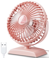 JZCreater USB Desk Fan, USB Fan Mini, 360 Rotation Desktop Fan with 3 Speed, Table Personal Cooling 