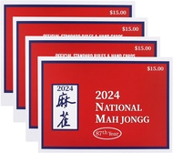 FOTN 2024 National Standard Mahjong Cards Rules and Hands - Large Size - (4 PCS)