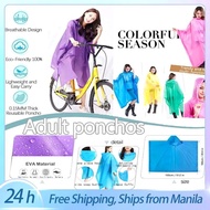 EVA Raincoat Cape Raincoat for Adult with Hooded Poncho Raincoat Unisex