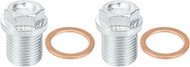 X AUTOHAUX 2 Pcs M18x1.5 Steel Engine Oil Drain Plug Screw with Seal Ring for Volvo XC60 XC90 S90 S7