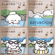 Cartoon Diatom Mud Bathroom Floor Mats Home Bathroom Toilet Door Anti-slip and Dirt-resistant Foot Mats Carpet Mats