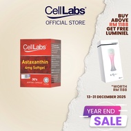 JAKIM HALAL CellLabs Astaxanthin Antioxidant Immunity Eye Health (4mg x 30 Pcs) EXP 2/2027