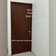 Pintu Aluminium/Alumunium Alexindo Serat Kayu