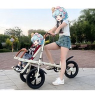 親子母嬰腳踏三輪自行車帶娃户外車騎代步接送寶寶單車