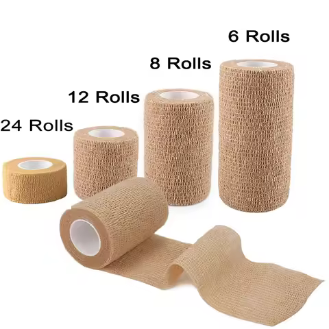24/12/8/6 Rolls Sports Elastoplast Strong Elastic Sports Tape Self Adherent Self Adhesive Tape Cohes