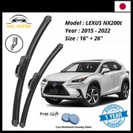🔥MR WIPER🔥 LEXUS NX200t NX300 (2015-2022) MR WIPER JAPAN TECHNOLOGY WIPER BLADE WINDSCREEN WINDSHIEL