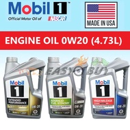 (100% ORIGINAL) MOBIL 1 ENGINE OIL 0W20 4.73L (ADVANCED FUEK ECONOMY / EXTENDED PERFORMANCE / HIGH MILEAGE) DEXOS NASCAR