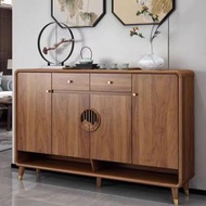 櫻桃傢俱 - 簡約現代客廳實木鞋櫃門口玄關櫃收納櫃儲物屏風櫃