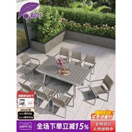 Markdown Price Purple Leaf Courtyard Table Chair Outdoor Preservative Wood Leisure Outdoor Rattan Co