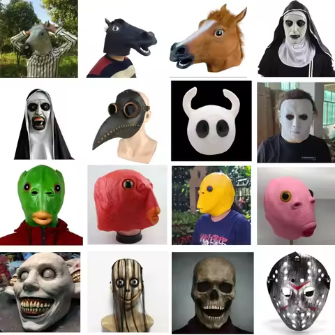Mask Collection Halloween Cosplay Funny Mask Horror Mask Animal Headgear Movie Monster Funny Scary P