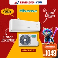 Hisense Air Cond 1HP Inverter 5 Star WiFi Gold Fin Kitten Series Air Conditioner AC 冷气机
