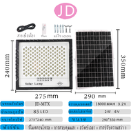 JD ของแท้ ไฟโซล่าเซลล์ 1200W โซล่าเซลล์ ไฟสปอตไลท์ กันน้ำกลางแจ้ง Solar light ไฟ led แผงโซล่าเซลล์