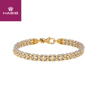 HABIB STELLA | Oro Italia 916 Yellow and White Gold Bangle GB8161-BI