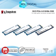Kingston NV3 PCIe 4.0 NVMe SSD | 500GB/1TB/2TB/4TB | Gen 4x4 NVMe | Read/Write speeds of up to 6,000