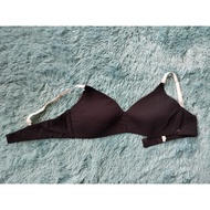 SAMPLE BRANDED WIREFREE BRA WITHOUT WIRE THIN FOAM BLK SIZE 38A (A85) - SEAMLESS BRA