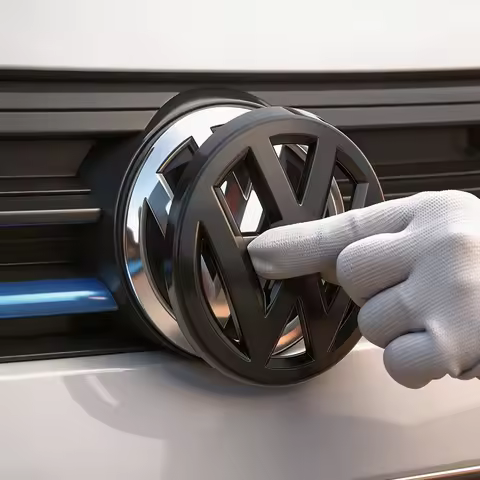 2Pcs Car Logo Front Grille Rear Trunk Decoration Sticker Accessories For VW Golf Tiguan T-Roc Polo P