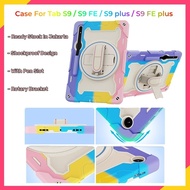 Case samsung tab s9 fe shockproof case samsung tab s9 plus colorful silicone case samsung tab s9 fe plus with pen slot casing samsung tab s9 fe children using casing samsung tab s9 fe plus