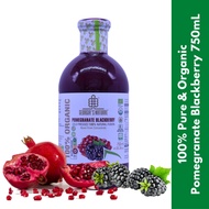 [Georgia's Natural] Pomegranate Blackberry Juice 750mL | 100% Pure Organic