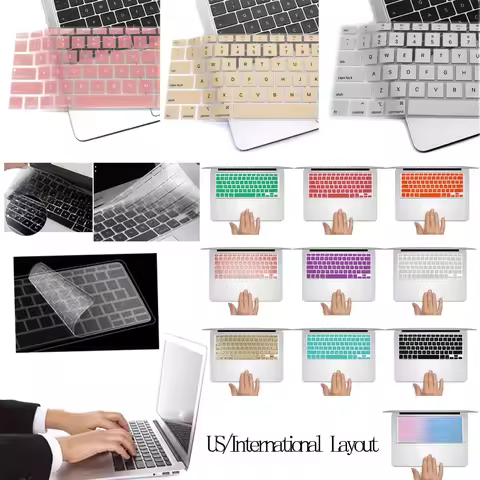 Portable Keyboard Cover for Macbook 12" (A1534) Protective Film for Pro 13" A1708 Silicone Keyboard 