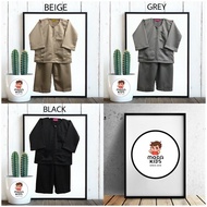 BAJU MELAYU BABY BOY BUDAK KANAK KANAK KIDS RAYA 2022 BLACK HITAM/GREY KELABU/BEIGE NUDE