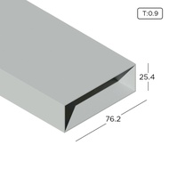 1" x 3" Aluminium Extrusion Rectangular Hollow Frame Profile Box Louvers, Gate, Fence Thickness 0.95