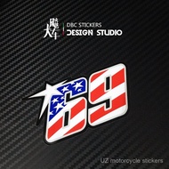 Hayton 69th Commemorative Motorcycle Modified Unique Stickers Waterproof Reflective Stickers 02