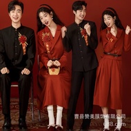 Photo Studio 80s Red Retro Bridal Attire Couple Photography Set 60207