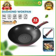 Beliajadulu88 Teflon Diamond 32cm Wok Pan Frying Pan TD 2 n 5 PCS
