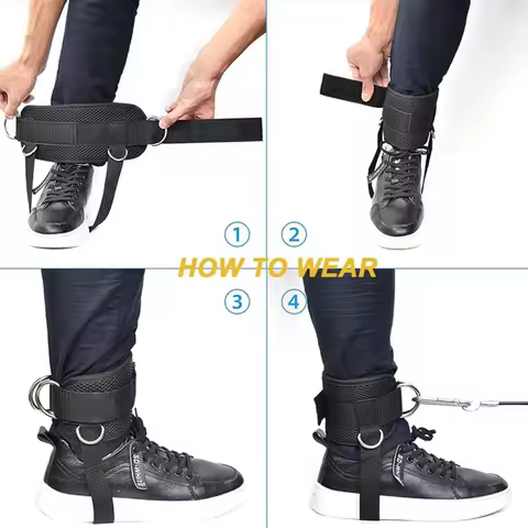 Ankle Straps for Cable Machine (1PCS/2PCS) - Gym Kickback Attachments - Heavy Duty Workout Straps fo