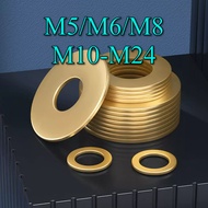 Flat Washer M5/M6/M8/M10-M24 Brass Washers Plain Washer Gaskets [NBL]