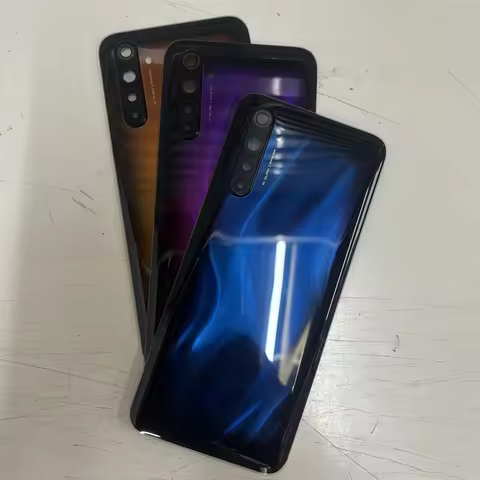 Back Cover For OPPO Realme 6 Pro RMX2061 RMX2063 Glass Cover Housing Case With Camera Lens Replaceme