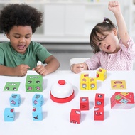 Face-changing Cube Face-changing Building Blocks Building Blocks Wooden Puzzles Emoticon Cube Board 