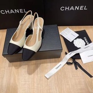 【專櫃貨】Chanel sling back經典款式 時尚高跟涼鞋👡6.5cm