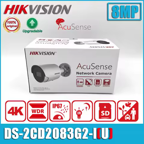 Hikvision DS-2CD2083G2-IU, DS-2CD2083G2-I 8MP 4K IP67 POE WDR Built-in Mic AcuSense Bullet Network C